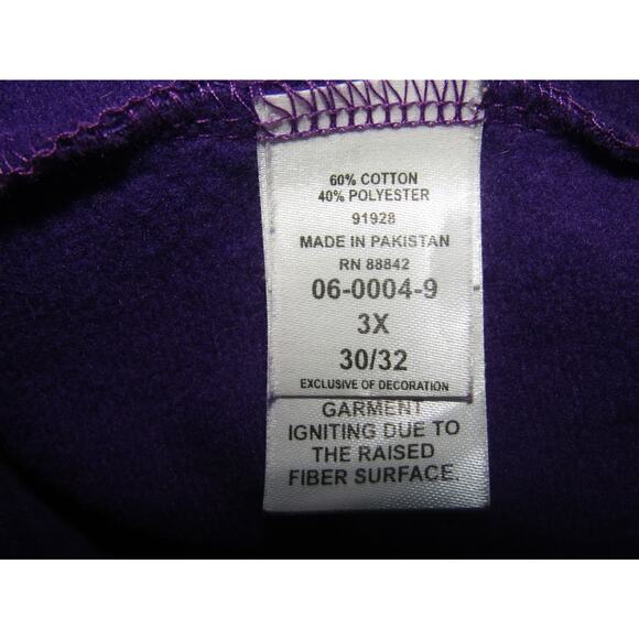 VTG Only Necessities Women’s 3X Purple Floral Embroidered Lounger House Dress - Picture 7 of 10